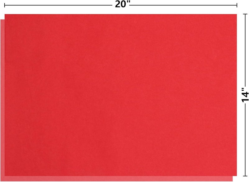 ROSYJUNE 36 Sheets Red Tissue Paper for Gift Bags, 20" x 14" Wrapping Tissue Paper for Birthday Party Wedding Holiday Decoration DIY Craft - Image 2